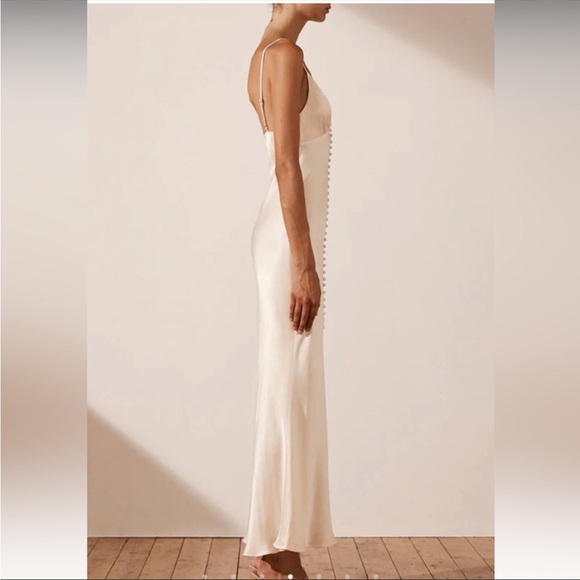 Shona Joy Dress Cream LA LUNE BIAS SLIP DRESS - CREAM Size 6 - Picture 2 of 6